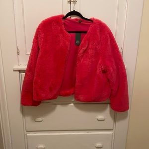 Wild fable hot pink fur jacket